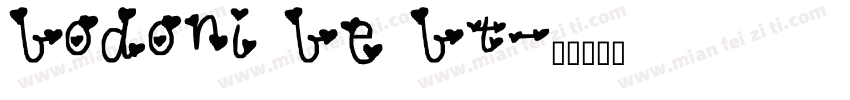 bodoni be bt字体转换